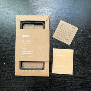 PELA iPhone 14 case - clear iPhone 14 case with black ridge